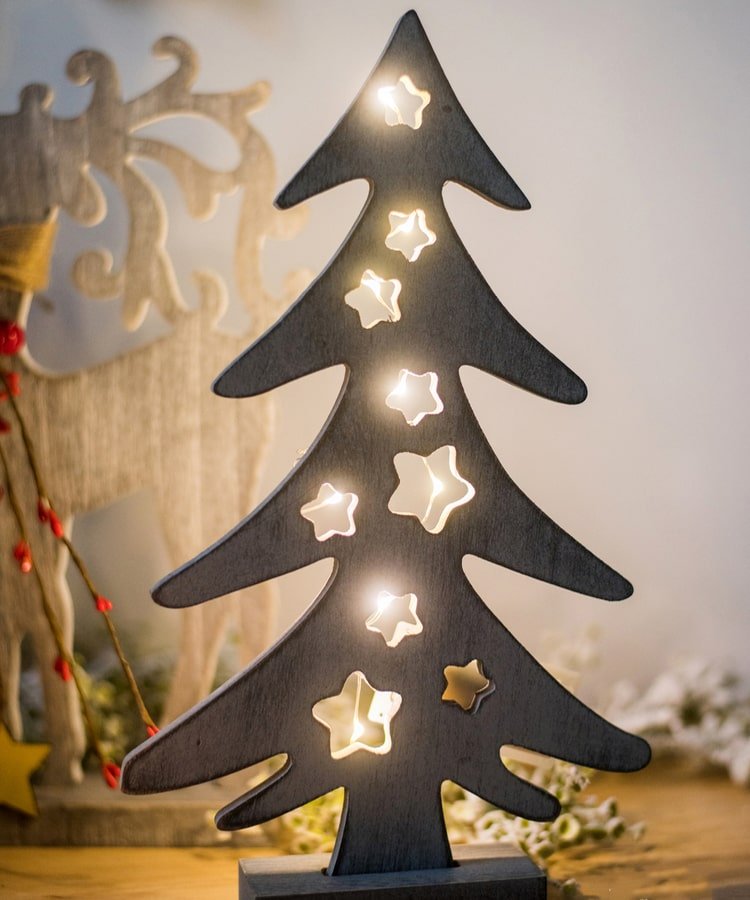 Christmas Desktop Decoration Figurines in Wood - RusticReach