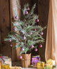 Cedar Fir Tree Snow Flocked Christmas Tree in Paper Wrapped Base - RusticReach