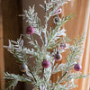 Cedar Fir Tree Snow Flocked Christmas Tree in Paper Wrapped Base - RusticReach