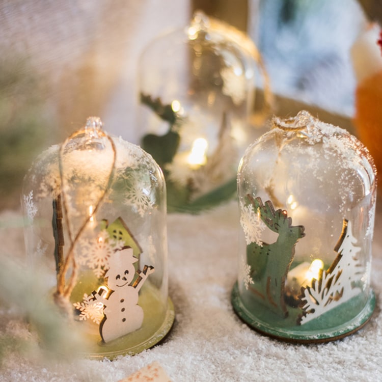 Christmas Tree Ornament Glass Ball Randomly Picked Set of 2