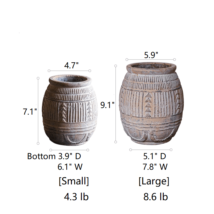 Yukun Terracotta Planter Stoneware - RusticReach