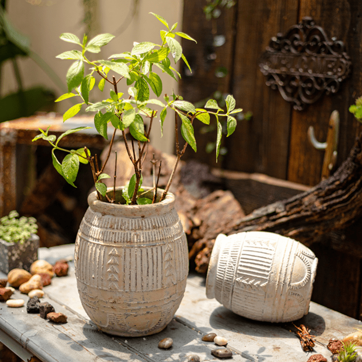 Yukun Terracotta Planter Stoneware - RusticReach