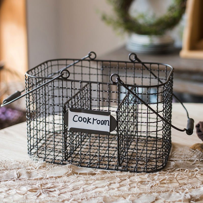 Zakka Multifunctional Wire Organizer Basket - RusticReach