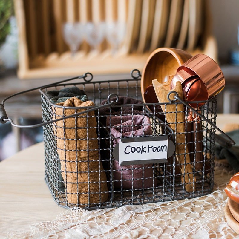 Zakka Multifunctional Wire Organizer Basket - RusticReach