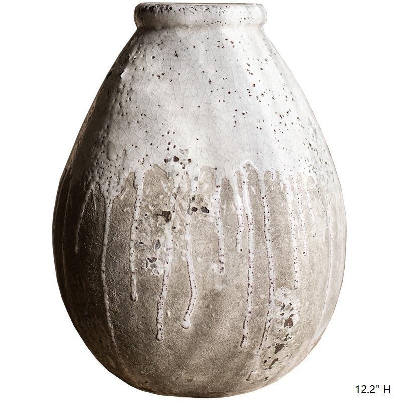 Antique Coarse Pottery Large Flower Pot RusticReach 