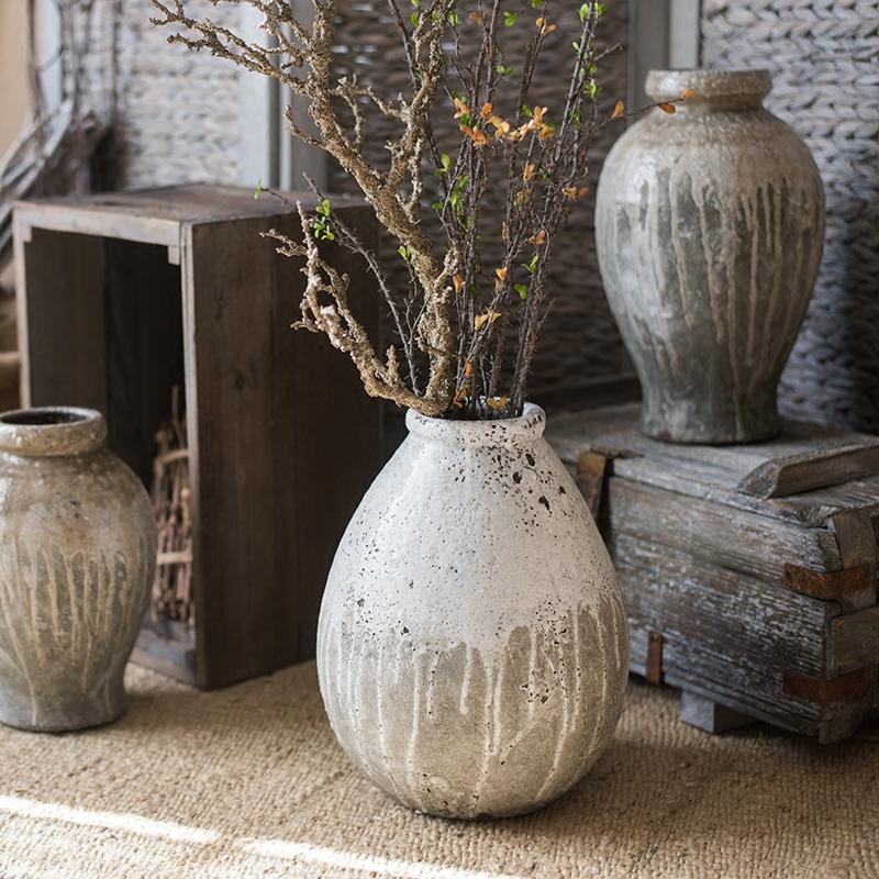 flower pot ceramic large Antique Coarse Pottery Large Flower Pot – RusticReach