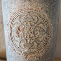 Antique Floral Carving Iron Flower Pot RusticReach 