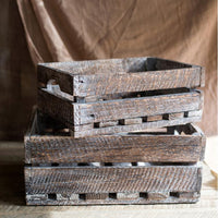 Antique Wood Crates Rectangular RusticReach 