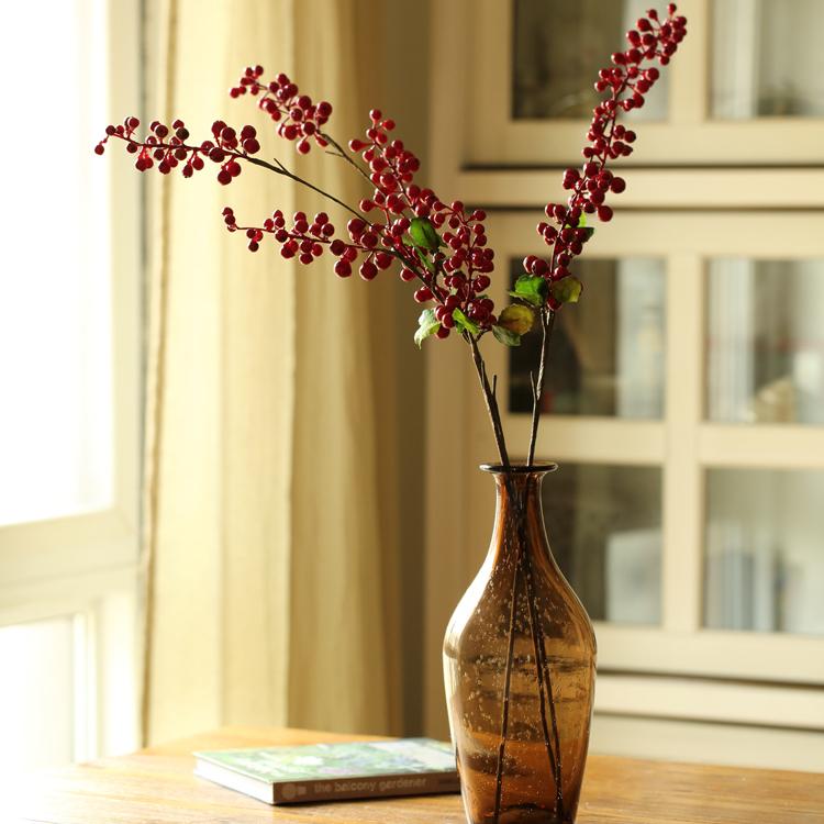Artificial Fruit Berry Stems in Various Colors 31" Tall Silk Plant - RusticReach