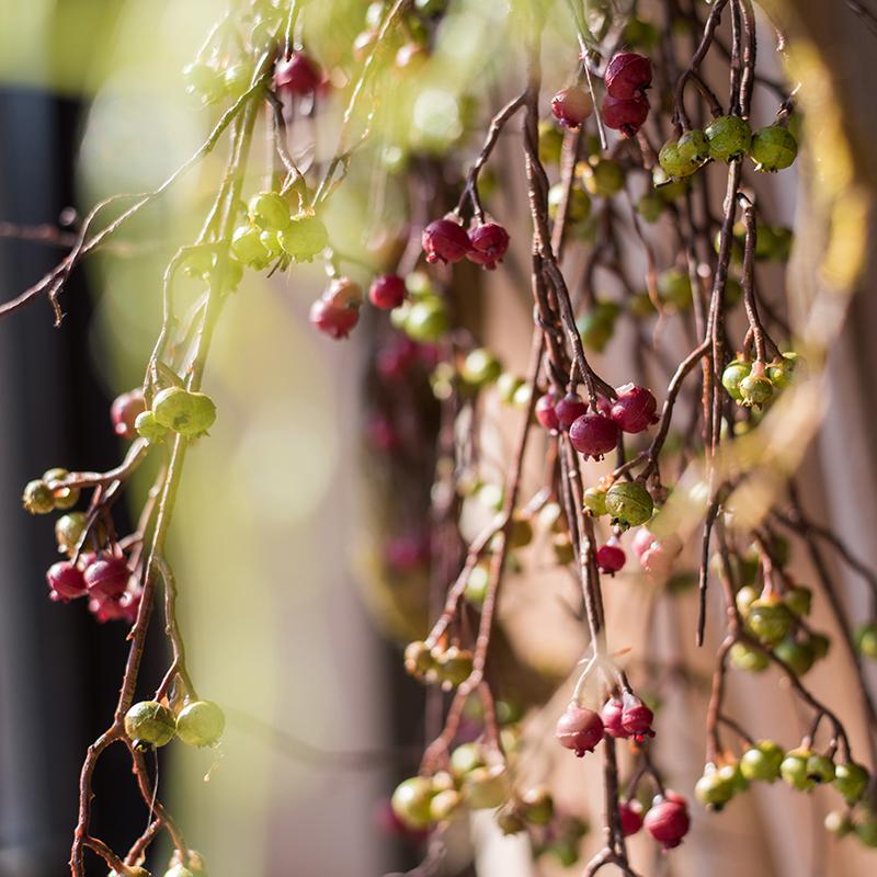 Artificial Berry Vines Green and Red 35" Tall - RusticReach