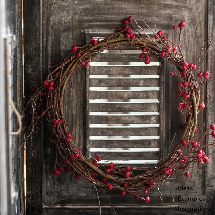Artificial Berry Vines Green and Red 35" Tall - RusticReach