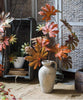 Artificial Fatsia Leaf in Autumn Red 32" Tall Faux - RusticReach