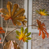 Artificial Fatsia Leaf in Autumn Red 32" Tall Faux - RusticReach