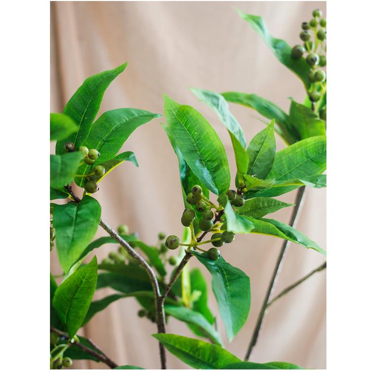 Artificial Ficus Berry Leaf Stem 44" Tall RusticReach 