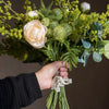 Artificial Flower Bouquet Greenery White Rose Bouquet 13" Tall - RusticReach