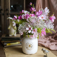 Artificial Flower Bouquet Pink Daisy Flower Bouquet 20" Tall RusticReach 