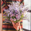Artificial Silk Bouquet Country Flowers 20" Tall Purple - RusticReach