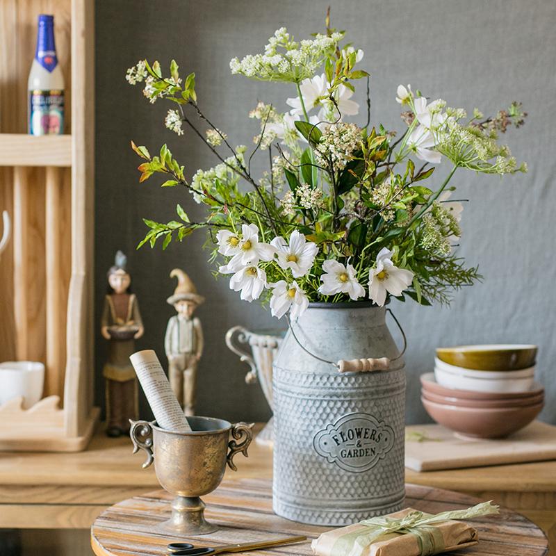 Artificial Flower Bouquet Spring Daisy Greenery Mix 24" Tall - RusticReach