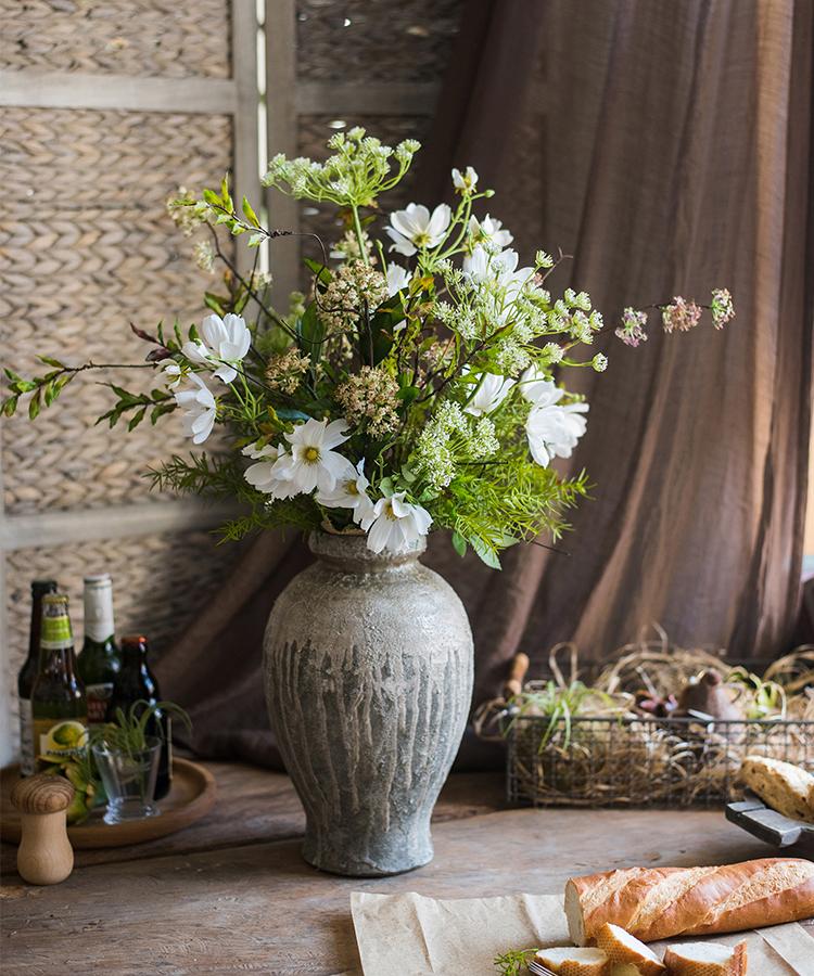 Artificial Flower Bouquet Spring Daisy Greenery Mix 24" Tall - RusticReach