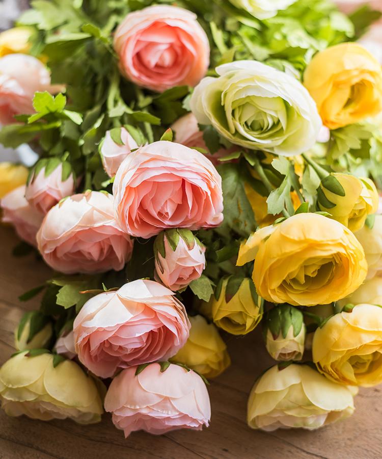 Artificial Flower Buttercup Flower Stem 28" Tall - RusticReach