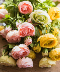 Artificial Flower Buttercup Flower Stem 28" Tall - RusticReach