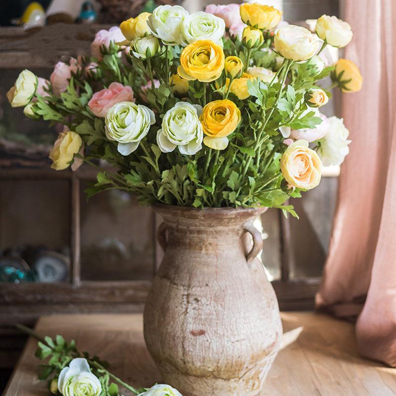 Artificial Flower Buttercup Flower Stem 28" Tall - RusticReach