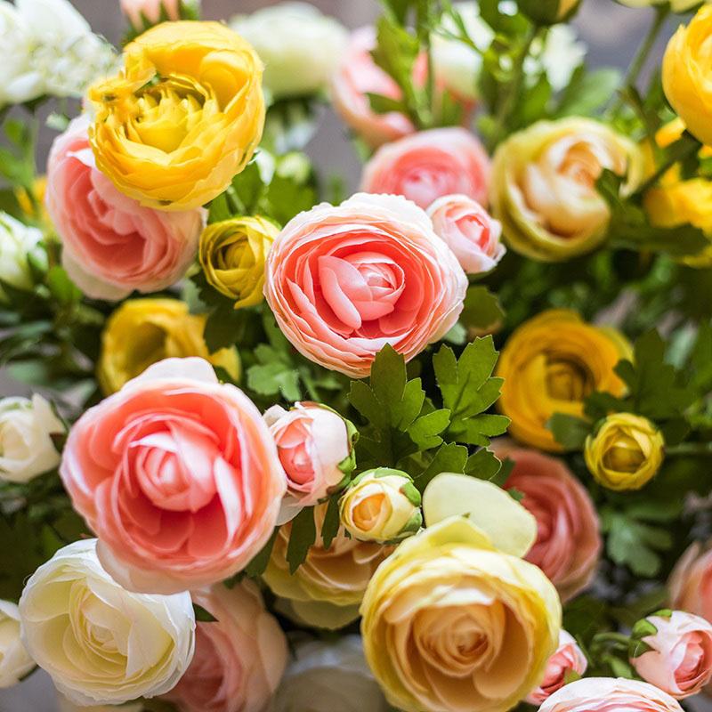 Artificial Flower Buttercup Flower Stem 28" Tall - RusticReach