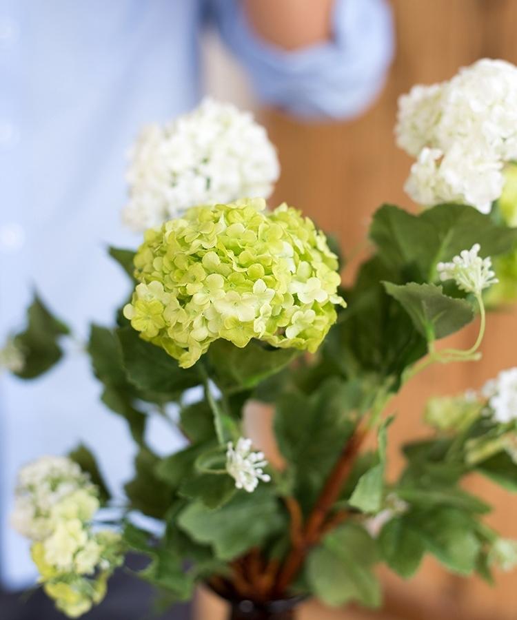 Artificial Flower Hydrangea Double Bloom 31" Tall - RusticReach