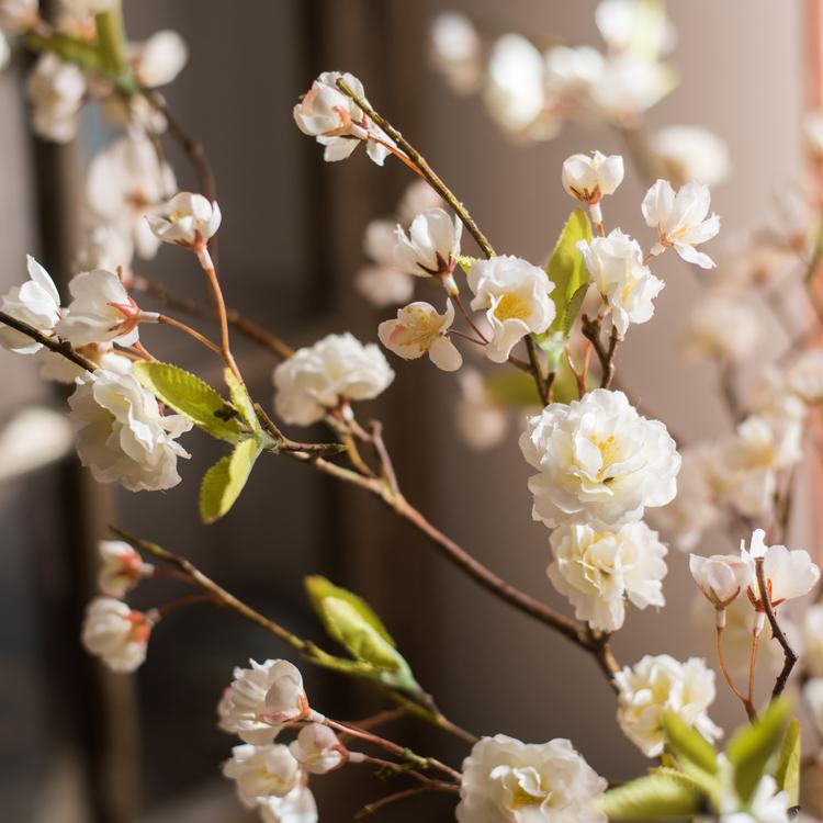 Artificial Flower Sakura Blossom Stem 37" Tall RusticReach 