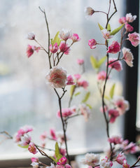Artificial Flower Sakura Blossom Stem 37" Tall RusticReach 