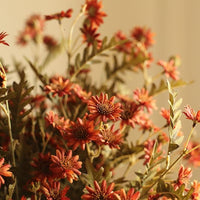 Artificial Flower Silk Chrysanthemum Stem in Various Colors 34" Tall RusticReach 