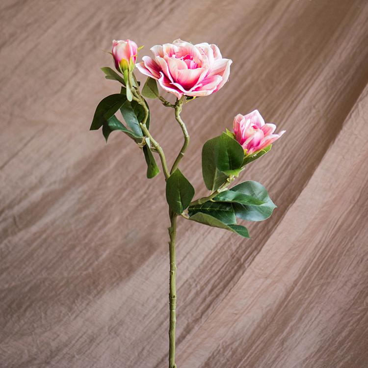Artificial Flower Silk Gardenia Stem in Pink 25" Tall RusticReach 