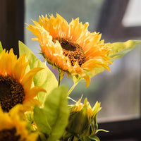 Artificial Flower Silk Sunflower Stem 28" Tall RusticReach 
