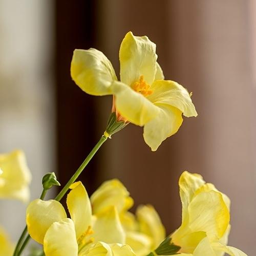 Artificial Flower Silk Tung Flower Stem in Yellow 31" Tall - RusticReach
