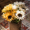 Faux Silk Artificial Flower Van Gogh Sunflower Bunch 21" Tall - RusticReach