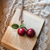 Artificial Fruit Artificial Red Apple Stem 15" Tall - RusticReach