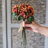Artificial Fruit Berry Bunch Green and Orange Red 11" Tall Plant Stem - RusticReach