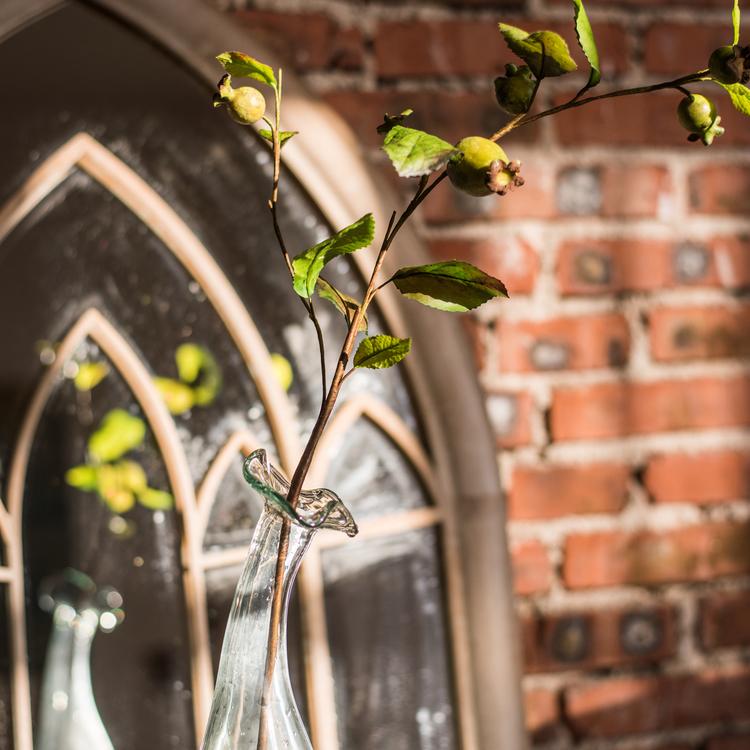 Artificial Fruit Green Papaya Stem 24" Tall Silk Plant - RusticReach