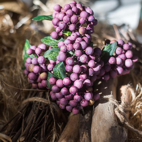 Artificial Fruit Purple Berry Bunch 11 Tall Silk Plant – RusticReach