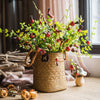 Artificial Fruit Small Pomegranate Fruit Stem 23" Tall - RusticReach