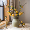Artificial Fruit Yellow Apple Pear Stem 27" Tall - RusticReach