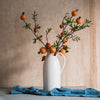 Artificial Fruit Yellow Orange Pomegranate Fruit Stem 36" Tall - RusticReach