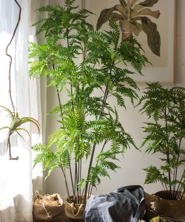 fern tree house plant Artificial Green Leaf Fern Tree Faux