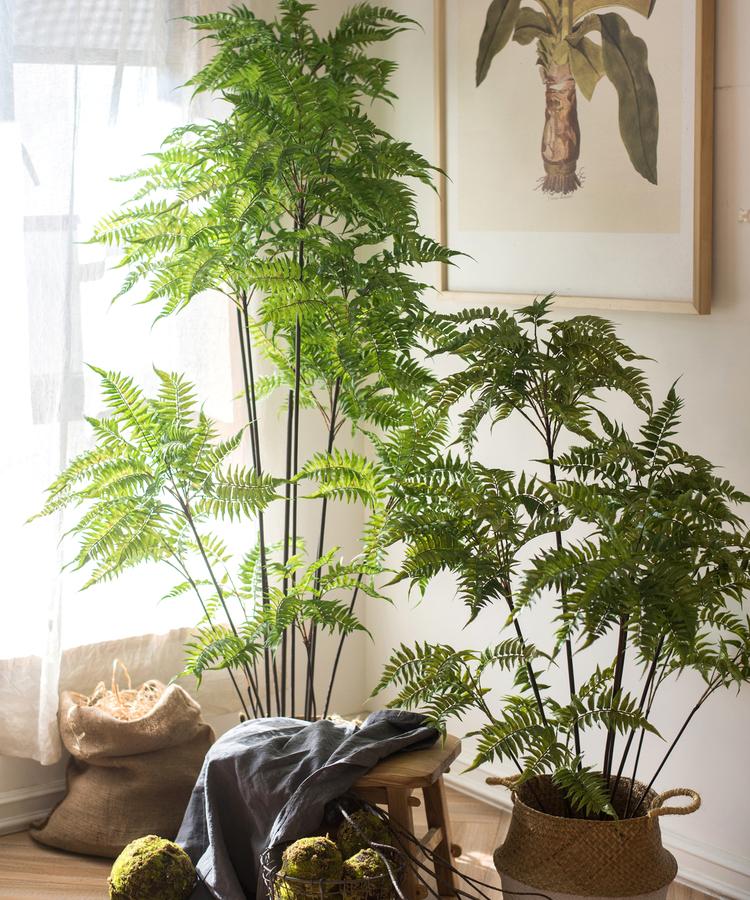 Artificial Green Leaf Fern Tree Faux - RusticReach