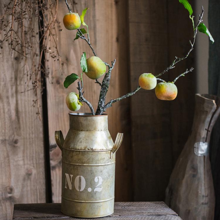 Artificial Green Persimmon Fruit Stem 31" Tall - RusticReach