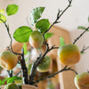 Artificial Green Persimmon Fruit Stem 31" Tall - RusticReach