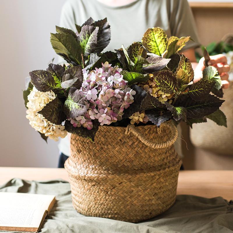 Artificial Hydrangea Leaf Stem 17" Tall - RusticReach