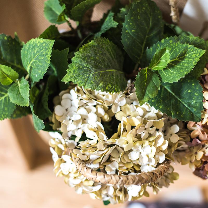 Artificial Hydrangea Leaf Stem 17" Tall - RusticReach