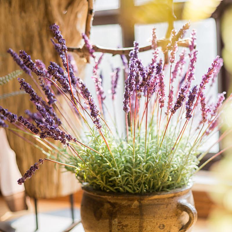 lavender plant artificial Faux Artificial Lavender Provence Lavender Stem 21" Tall Silk – RusticReach