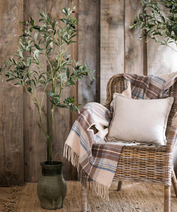 artificial olive plant arrangement in pot Artificial Silk Faux Olive Tree In Pot